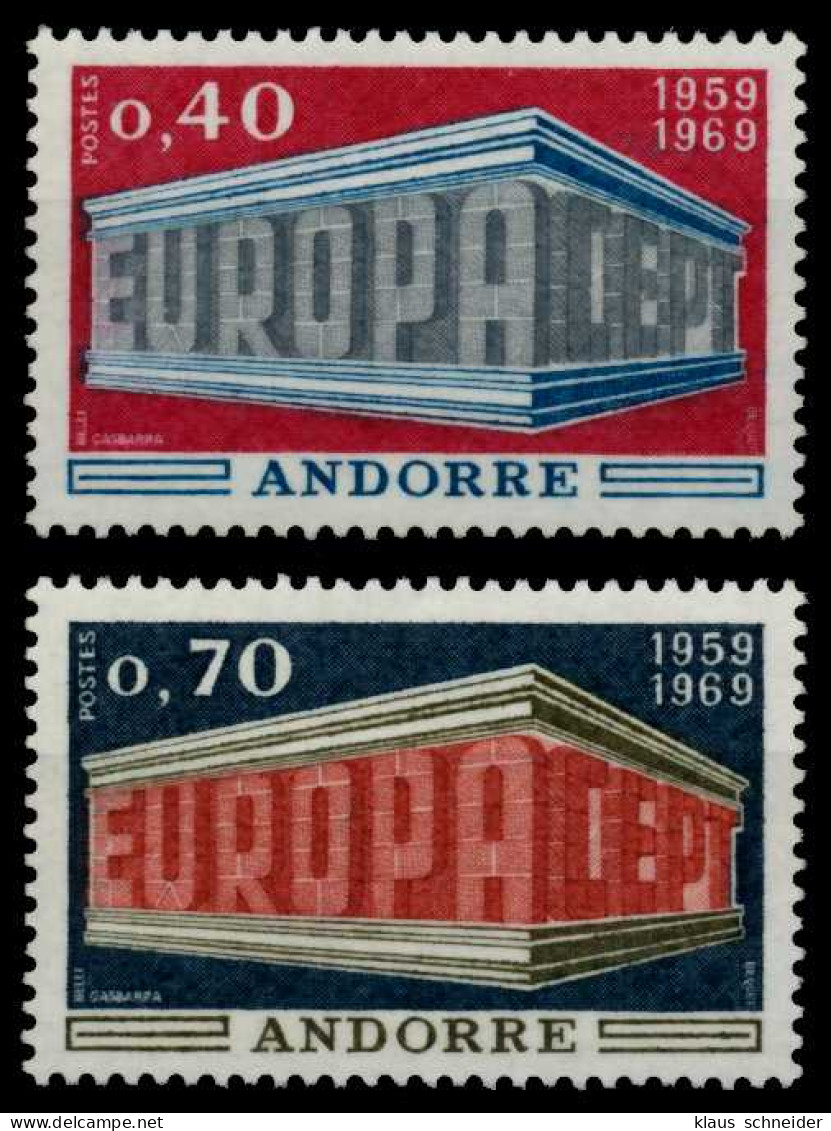 ANDORRA (FRANZ. POST) 1969 Nr 214-215 Postfrisch X79D50E - Neufs
