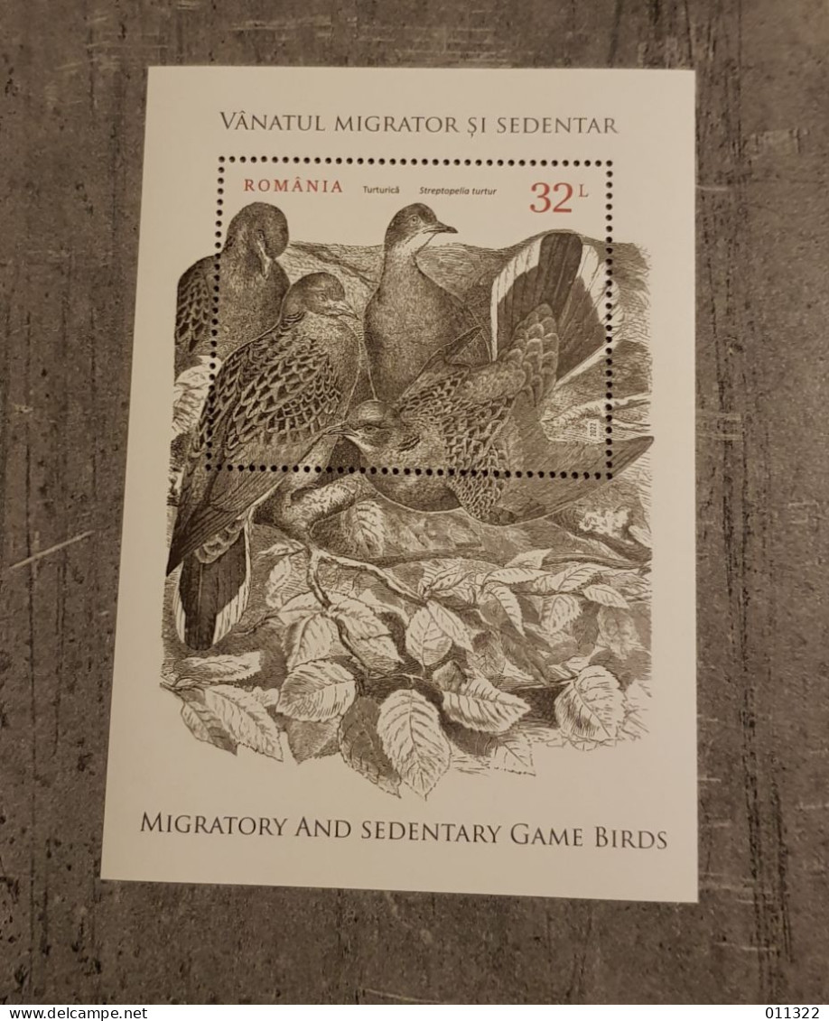 ROMANIA MIGRATORY AND SEDENTARY GAME BIRDS MINIATURE SHEET MNH - Ungebraucht