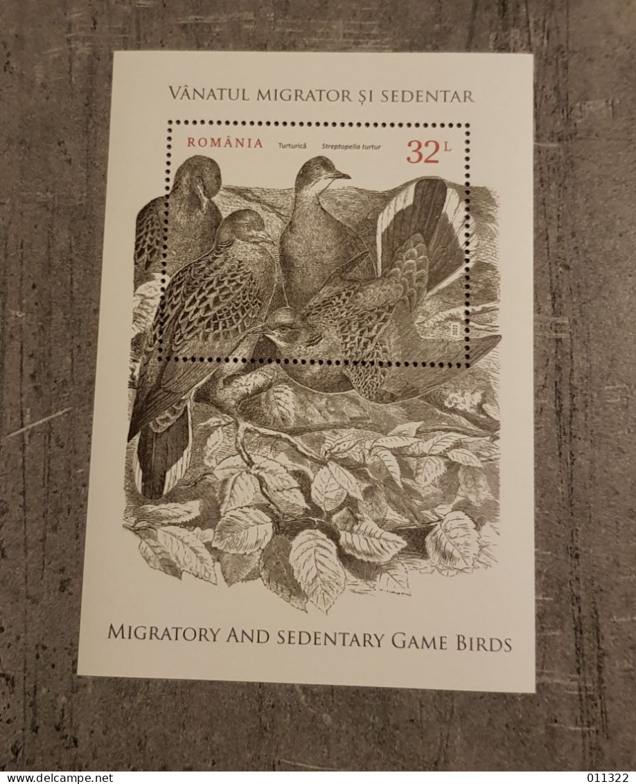 ROMANIA MIGRATORY AND SEDENTARY GAME BIRDS MINIATURE SHEET MNH - Neufs