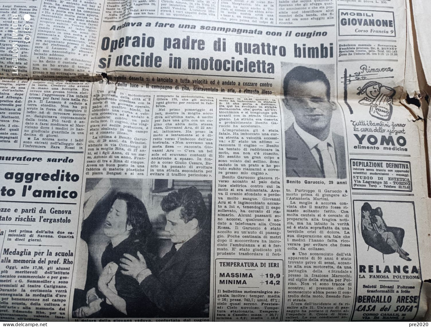 STAMPA SERA  4/5/1964 BRINDISI MARSALA - Altri & Non Classificati