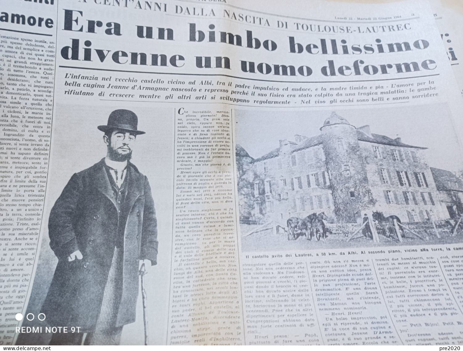 STAMPA SERA  22/6/1964 ALPIGNANO CASTELLAMONTE TOULOUSE LAUTREC CHIERI MONUMENTO ALL’ALPINO VERBANIA MONTEMAGNO - Autres & Non Classés