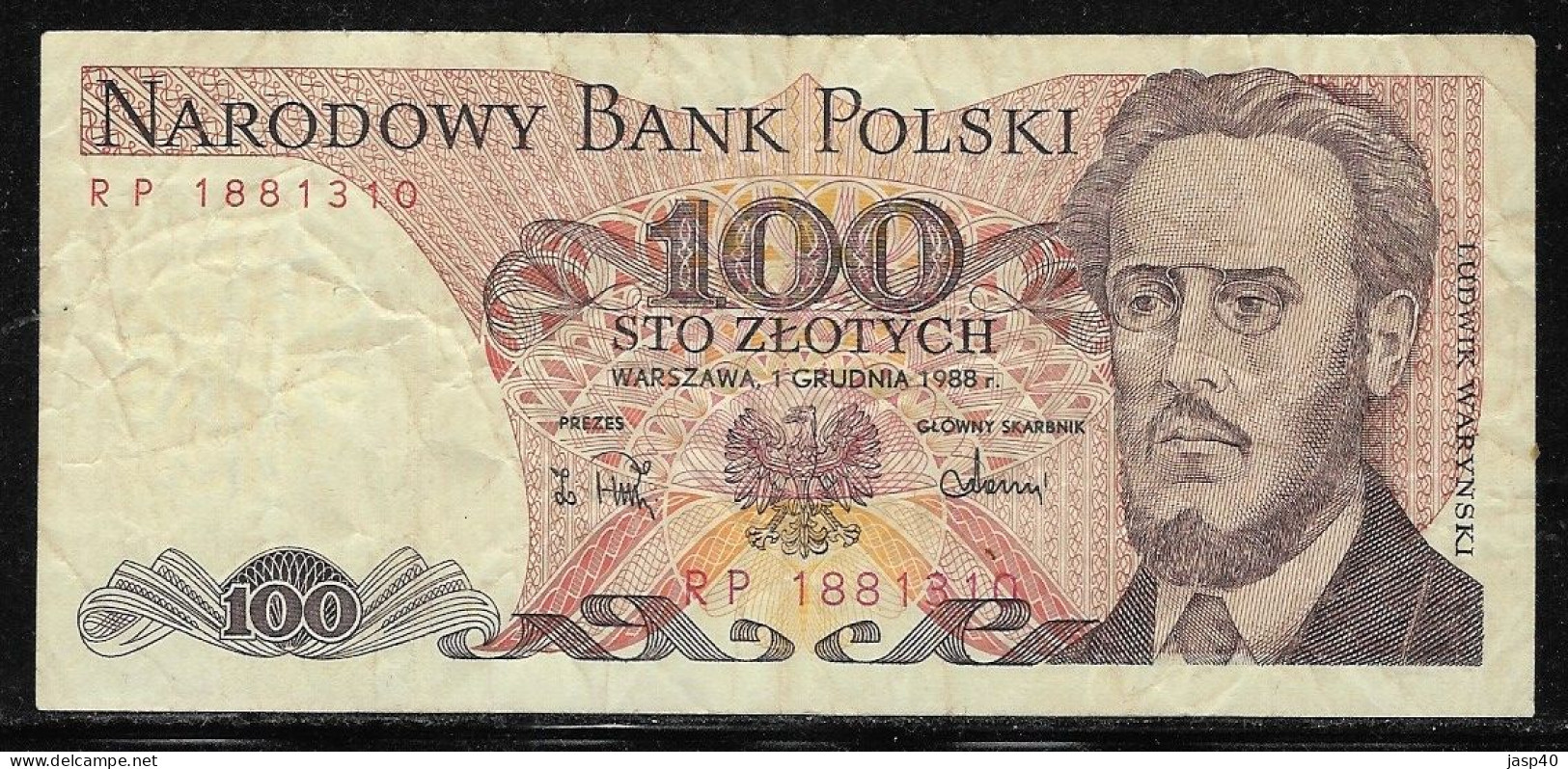 POLONIA - 100 ZLOT DE 1988 - Pologne