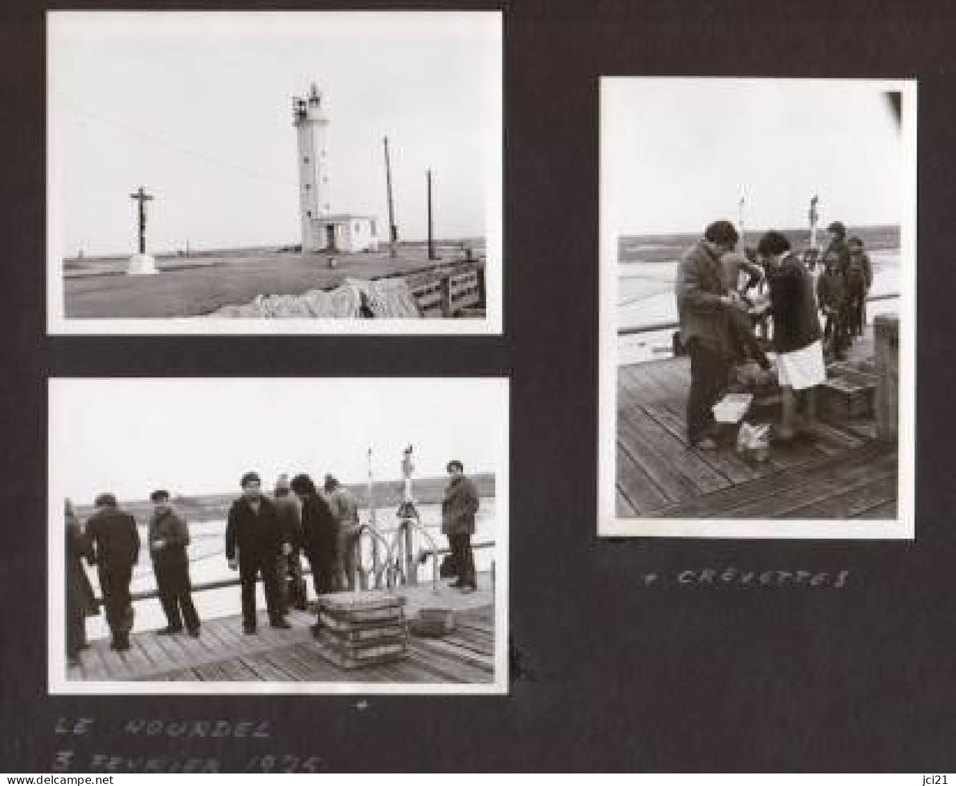 4 Photos Originales 80 SOMME - LE HOURDEL La Vente De Crevettes Février 1975 Et Flotille Boulogne _PHOT207a&b - Places