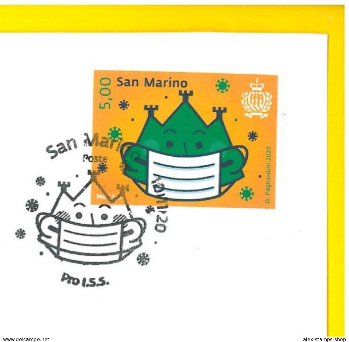 SAN MARINO 2020 FDC PRO ISS - PANDEMINA FIRST DAY COVER - FDC