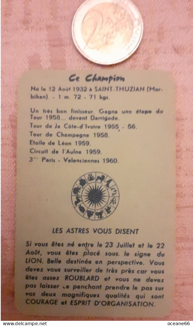 Carte à Jouer Astrologique Georges Gainche Lion 4 - Cyclisme
