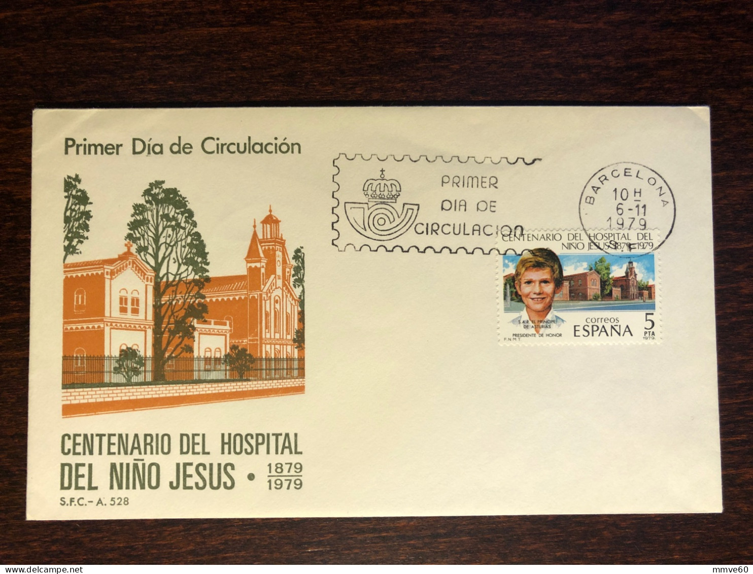 SPAIN FDC COVER 1979 YEAR CHILDREN HOSPITAL HEALTH MEDICINE STAMPS - FDC