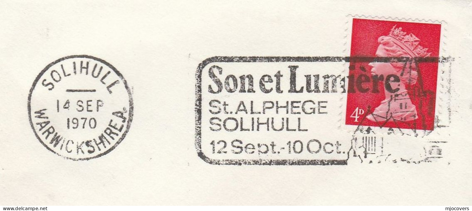 ST ALPHEGE CHURCH Solihull 1970 Cover SON ET LUMIERE Illus SLOGAN  Gb Stamps Religion Christianity - Briefe U. Dokumente