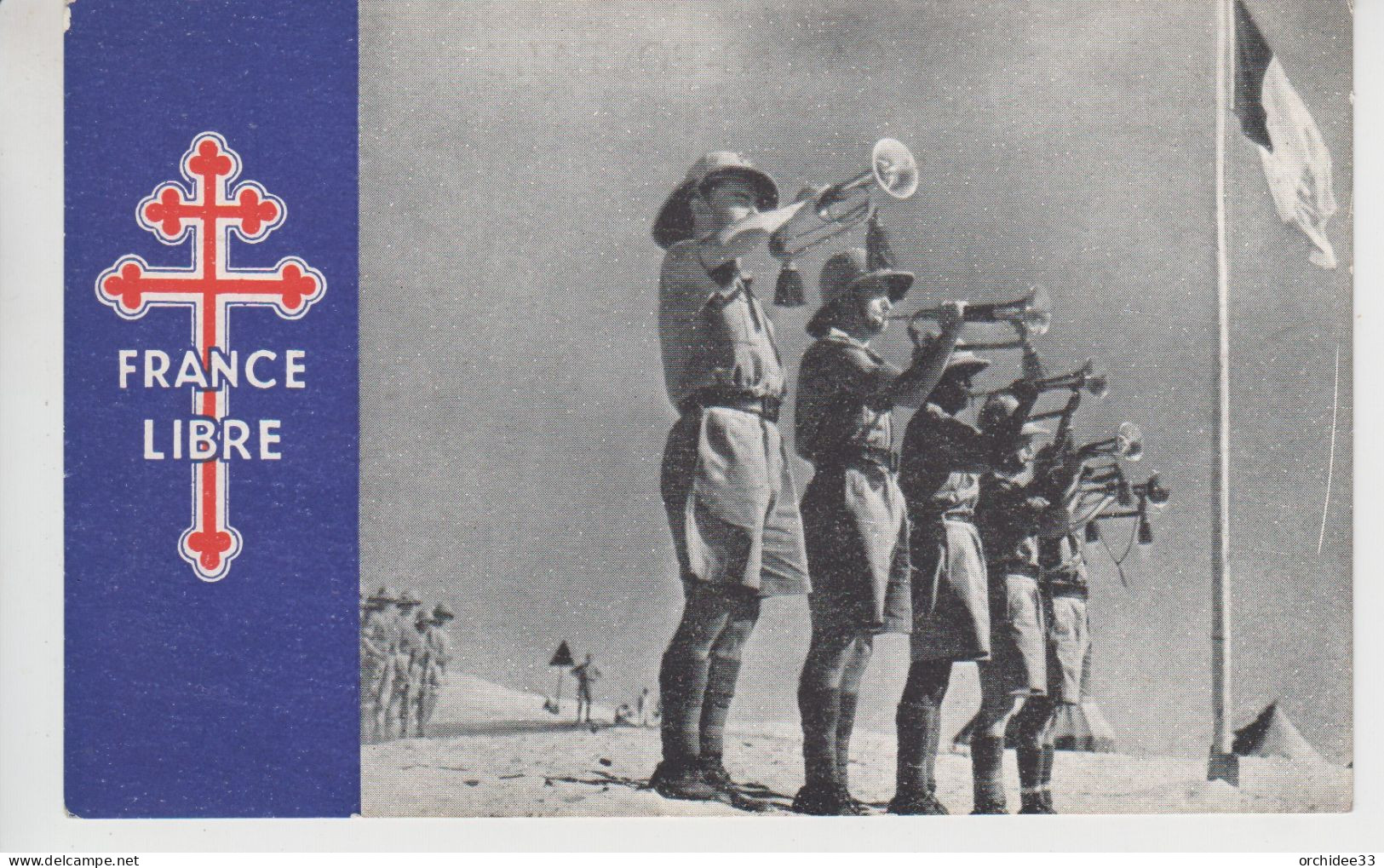 CPA France Libre - Les Forces Françaises Libres En Afrique - Salut Au Drapeau - Weltkrieg 1939-45