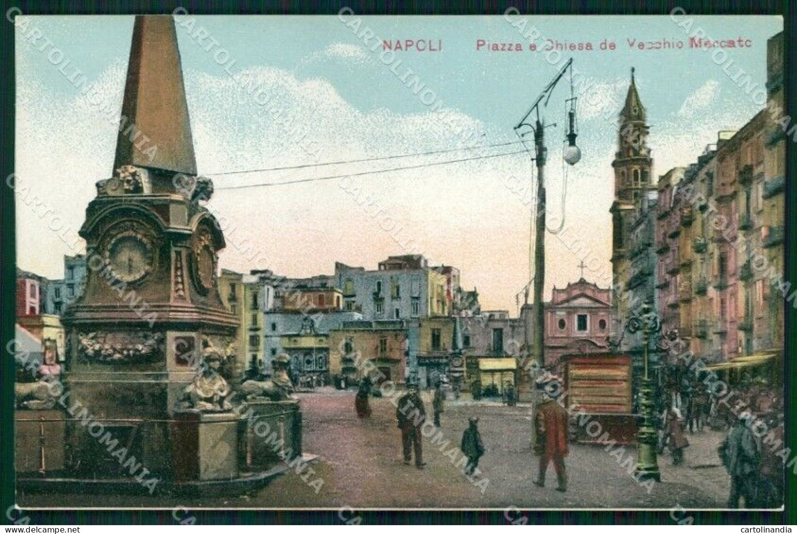 Napoli Città Piazza Chiesa Del Vecchio Mercato Cartolina MX4929 - Napoli (Naples)