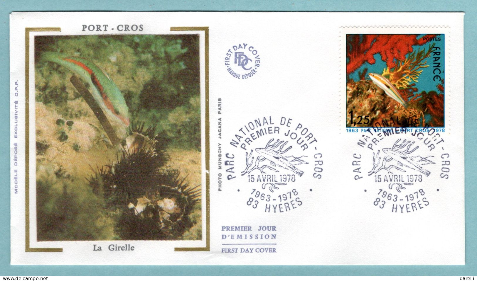 FDC France 1978 - Parc National De Port-Cros - YT 2005 - 83 Hyères - 1970-1979