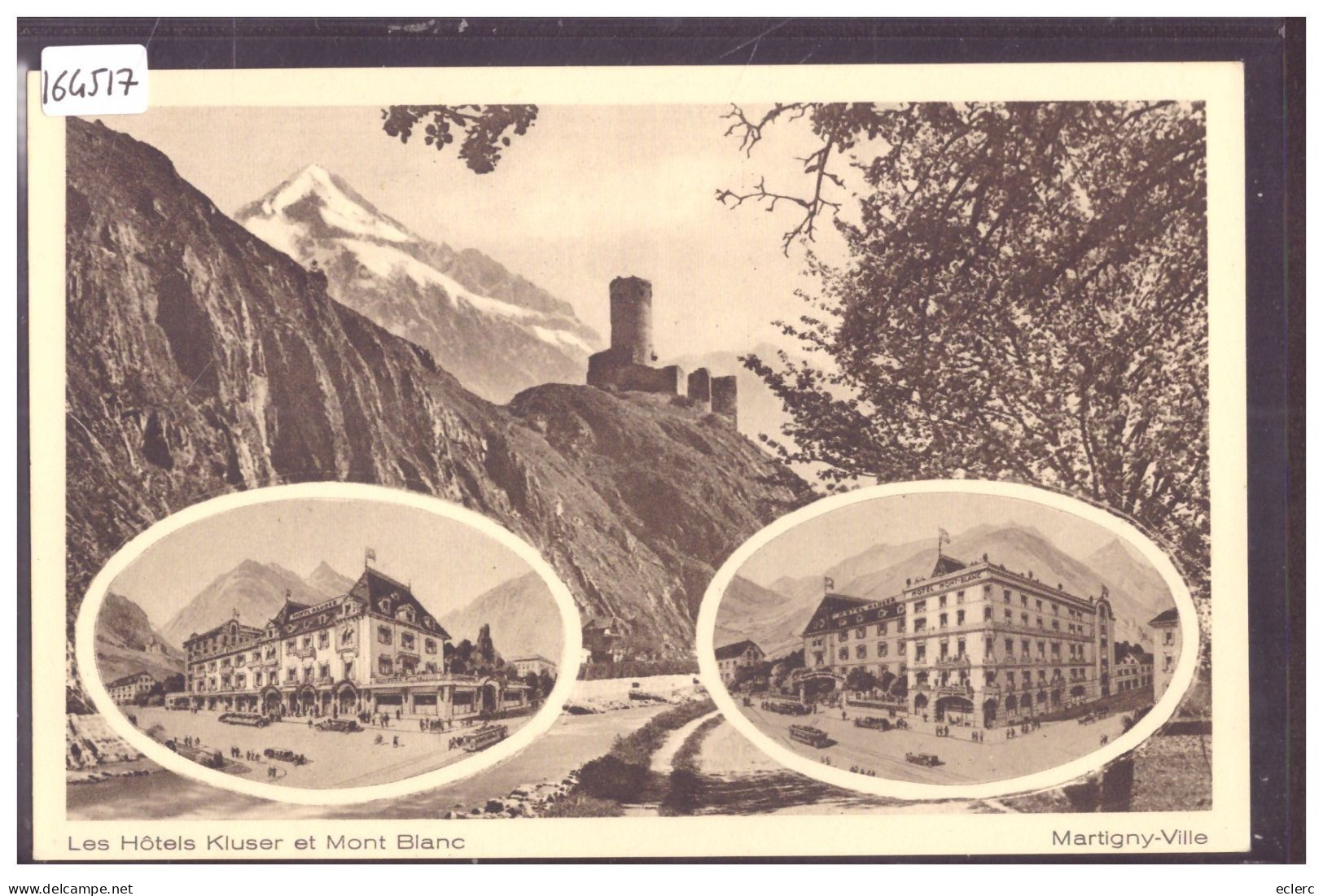 MARIGNY - LES HOTELS KLUSTER ET MONT BLANC - CARTE NEUVE NON ECRITE - TB - Martigny