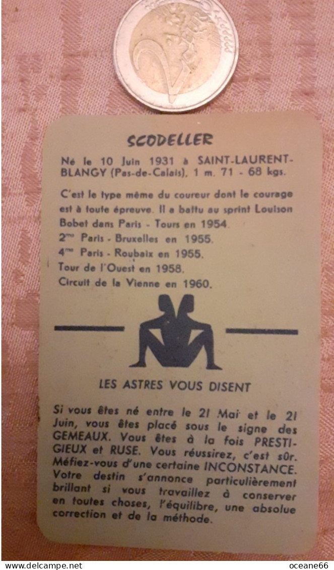 Carte à Jouer Astrologique  Gilbert Scodeller Gemeaux 3 - Cyclisme