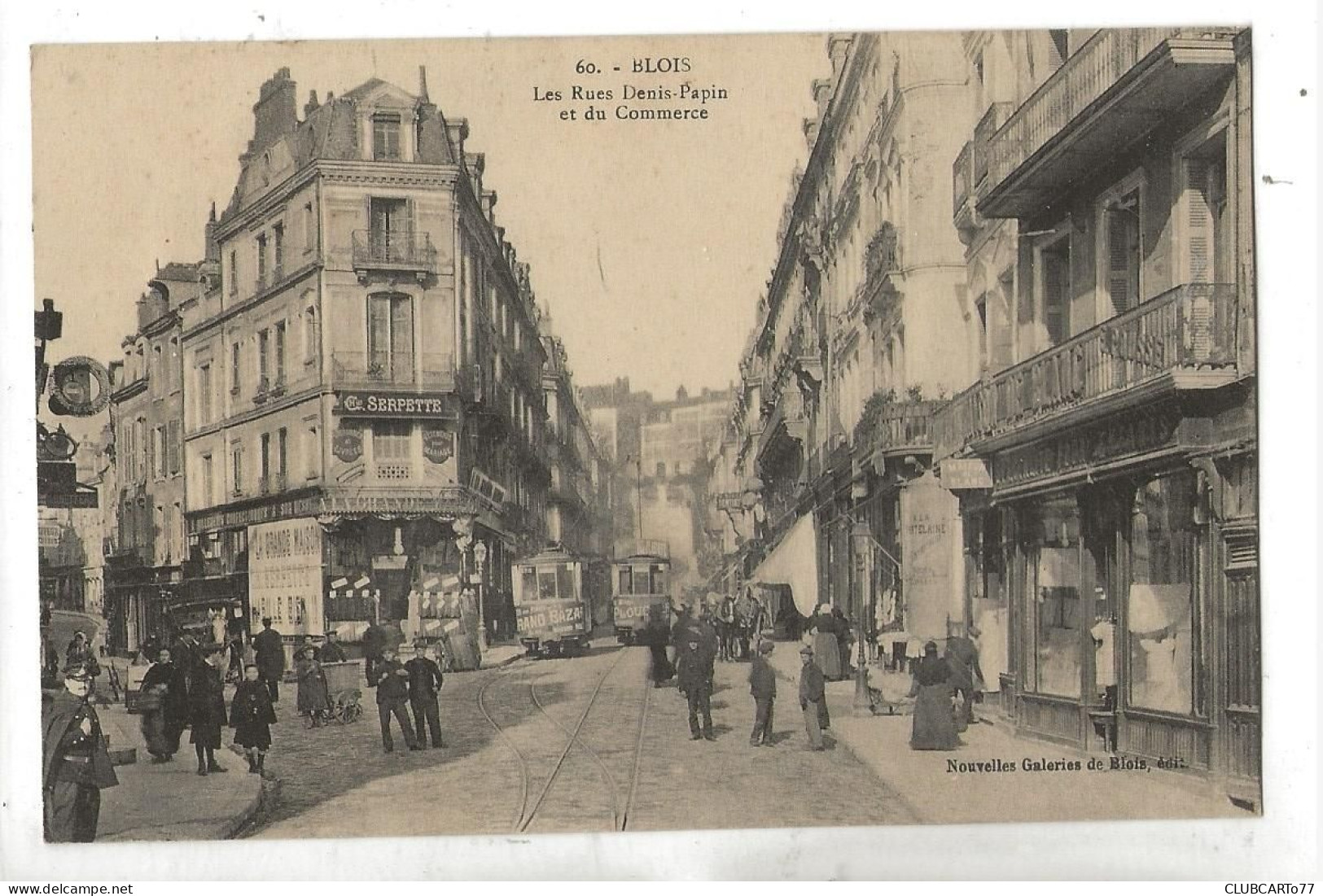 Blois (41) : Le Croisement Des Rues Denis-Papin Et Du Commerce En 1915 (animé) PF - Blois