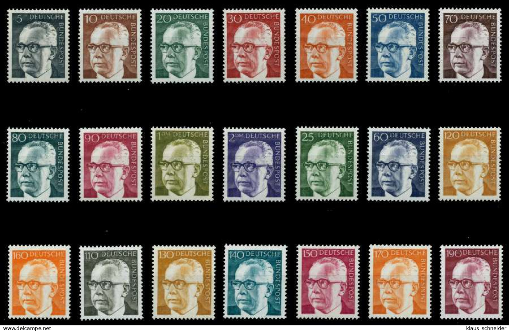 BRD DS HEINEM Nr 635-732 Postfrisch S32AFBE - Unused Stamps
