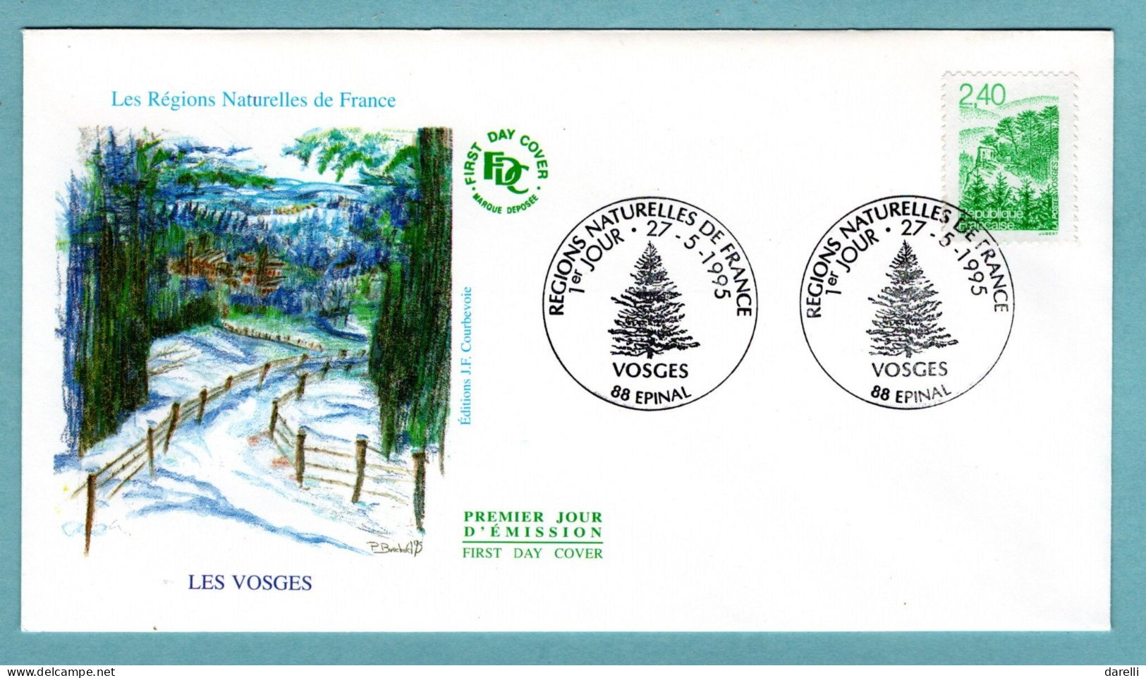 FDC France 1995 - Les Régions Françaises Les Vosges - YT 2950 - 88 Epinal - 1990-1999