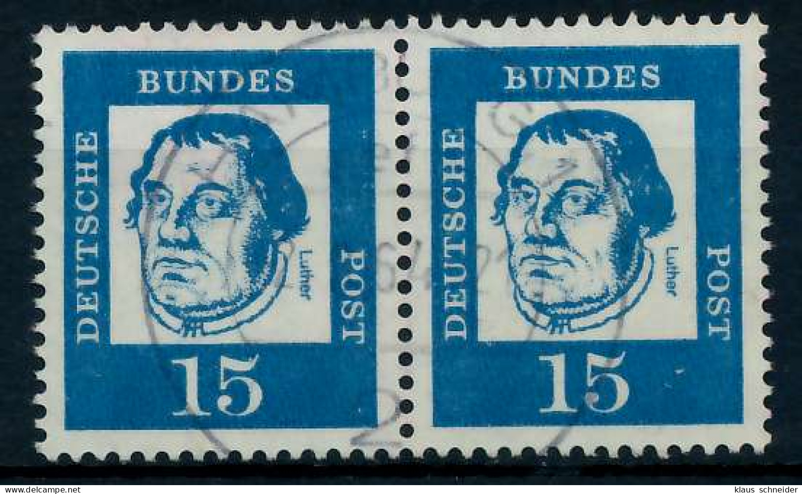 BRD DS BED. DEUT. Nr 351y Zentrisch Gestempelt WAAGR PAAR X771896 - Used Stamps