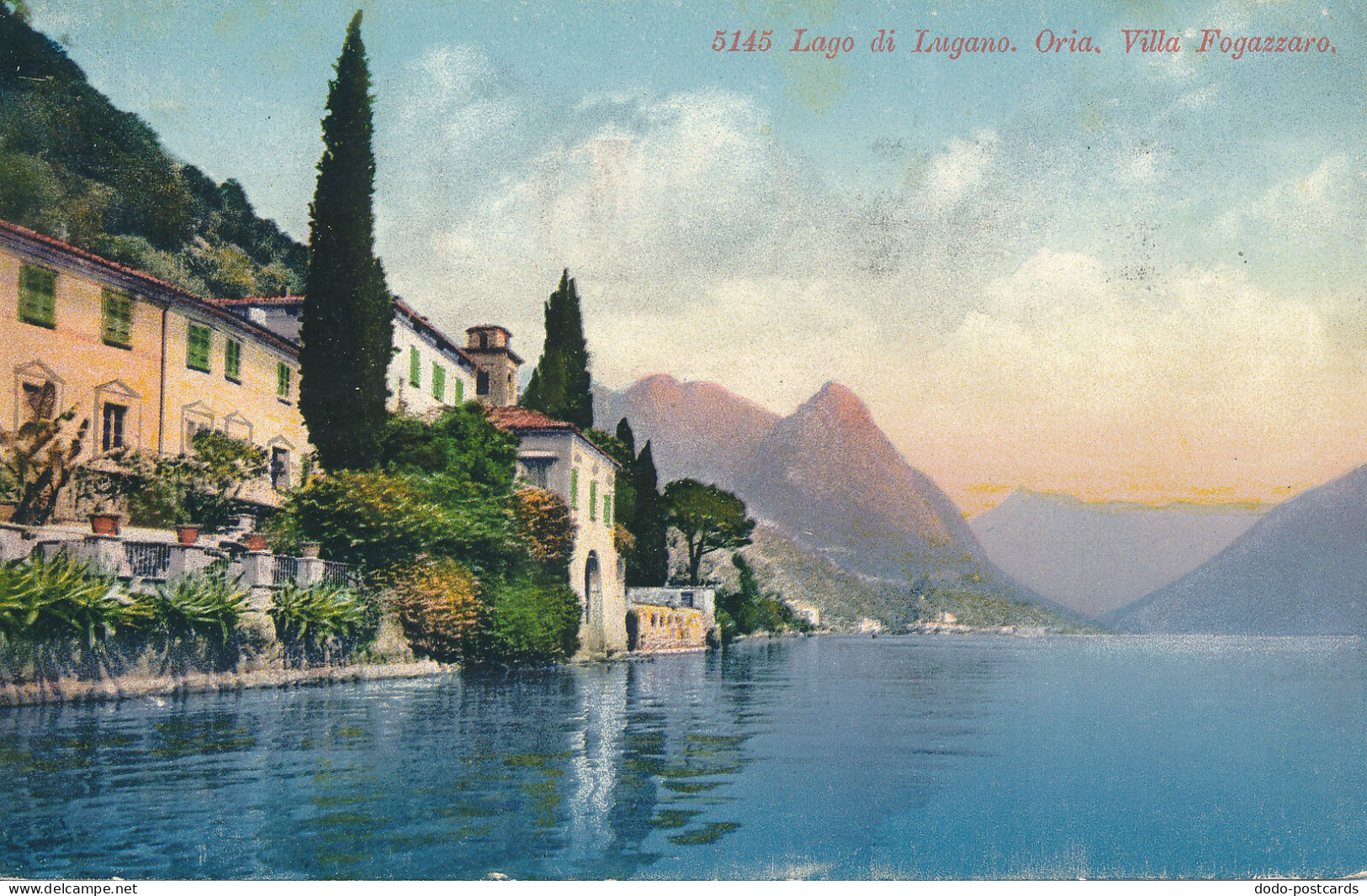 PC41383 Lago Di Lugano. Oria. Villa Fogazzaro. Paul Bender. No 5145. 1926. B. Ho - Welt