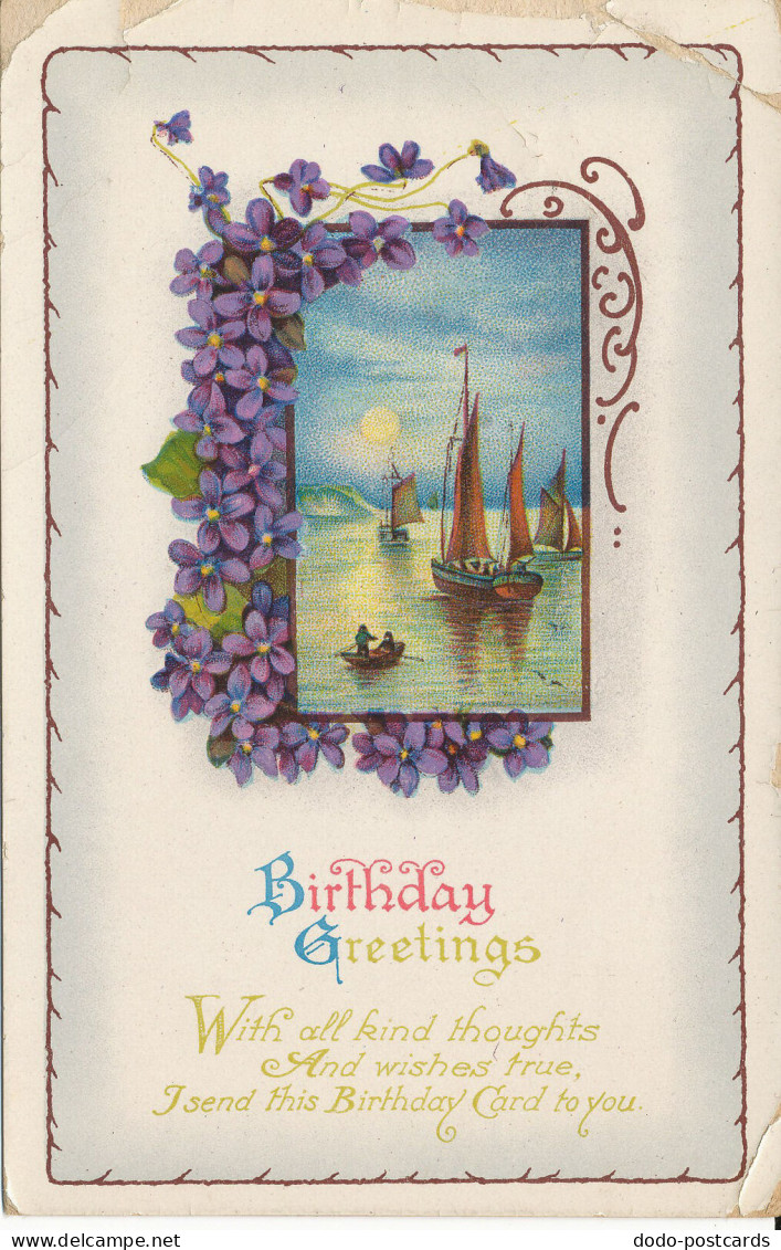 PC43904 Birthday Greetings. Sailing Boats. 1929 - Welt
