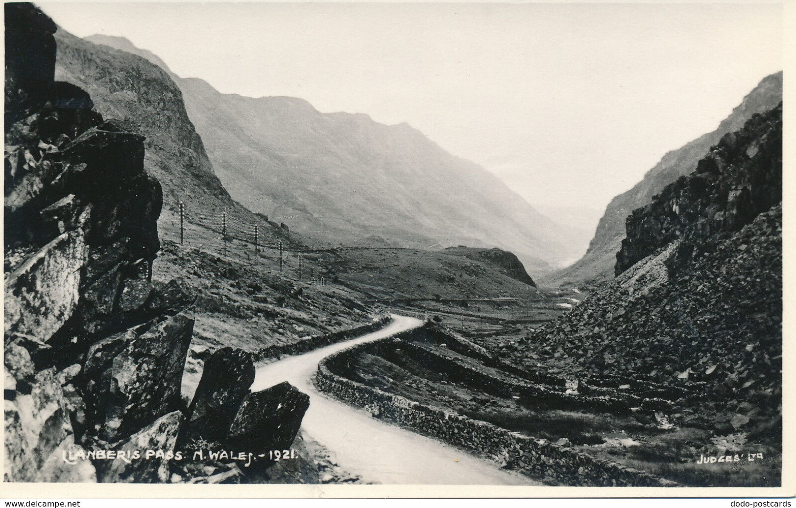 PC42258 Llanberis Pass. N. Wales. Judges Ltd. No 1921 - Welt