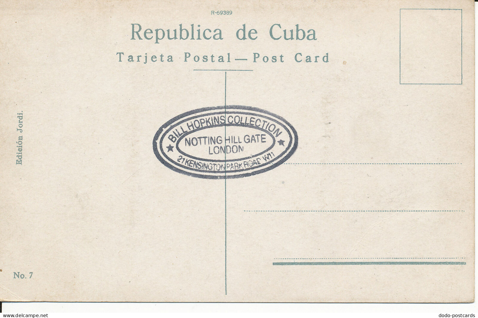 PC38619 Habana. Produce Exchange. Jordi. No 7. B. Hopkins - Mundo