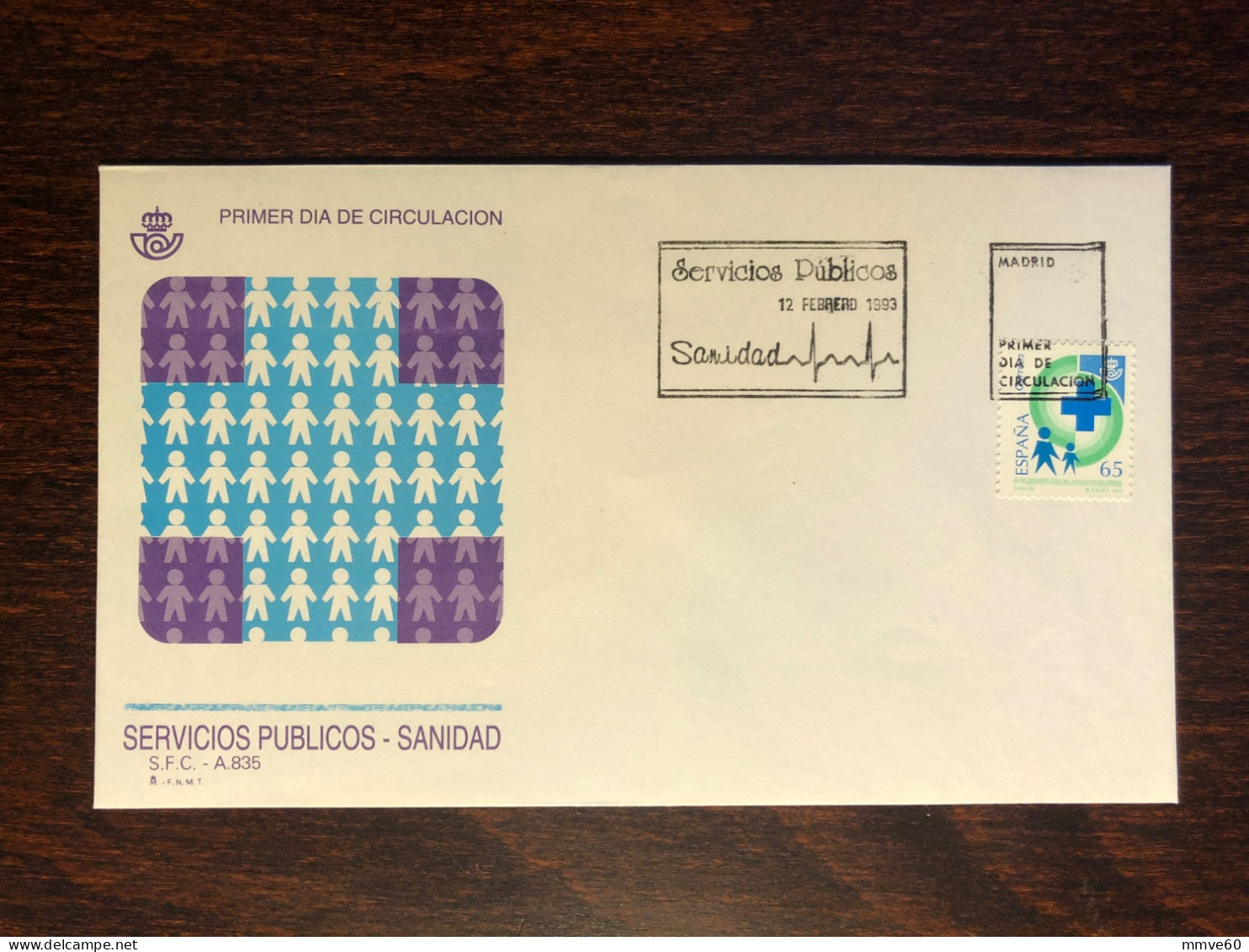 SPAIN FDC COVER 1993 YEAR HEALTH INSURANCE HEALTH MEDICINE STAMPS - FDC