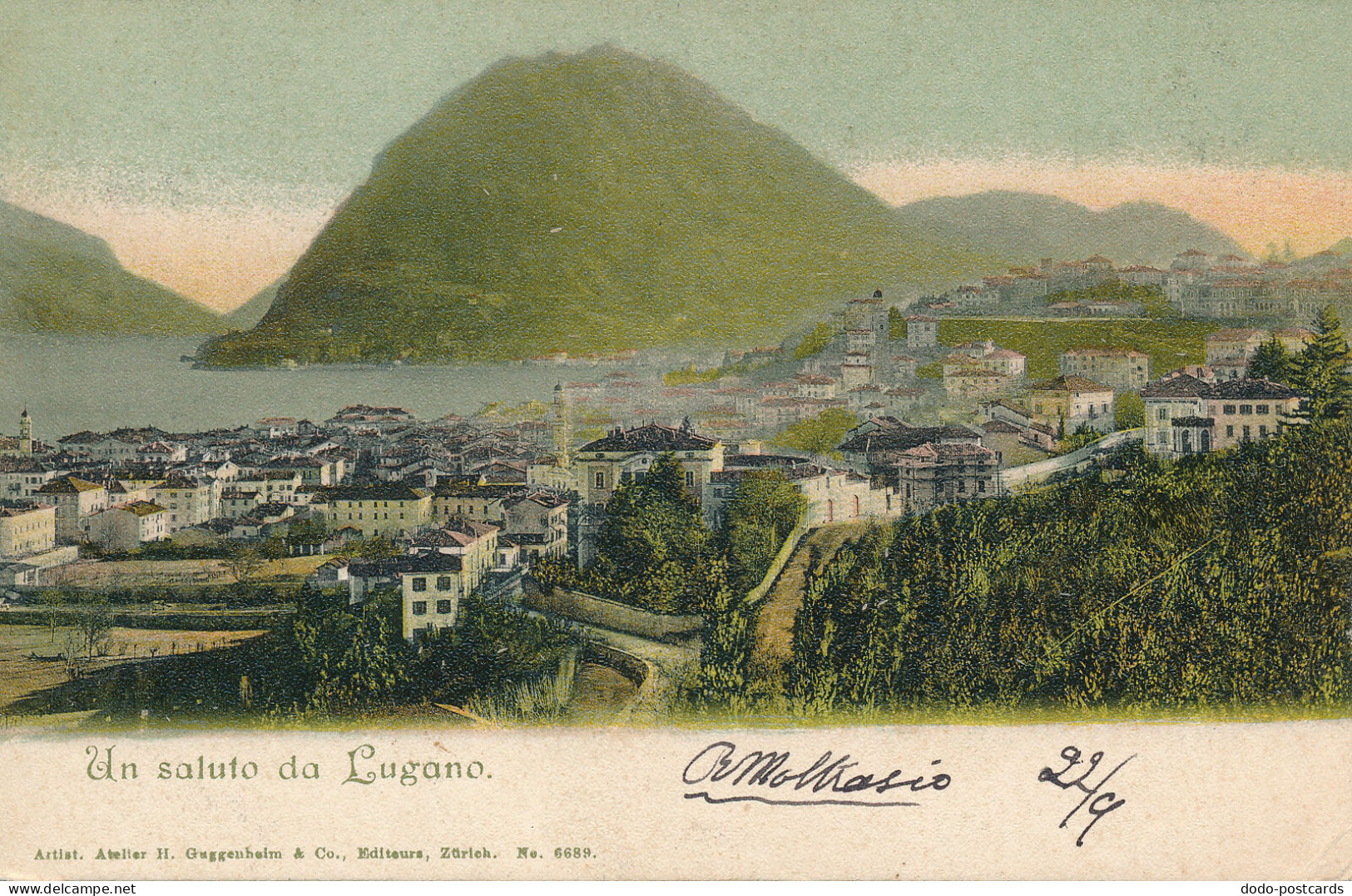 PC43148 Un Saluto Da Lugano. H. Guggenheim. No 6689. 1903. B. Hopkins - Mundo