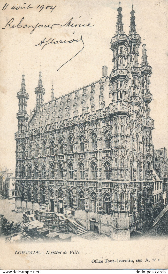 PC42493 Louvain. L Hotel De Ville. 1904. B. Hopkins - Mundo