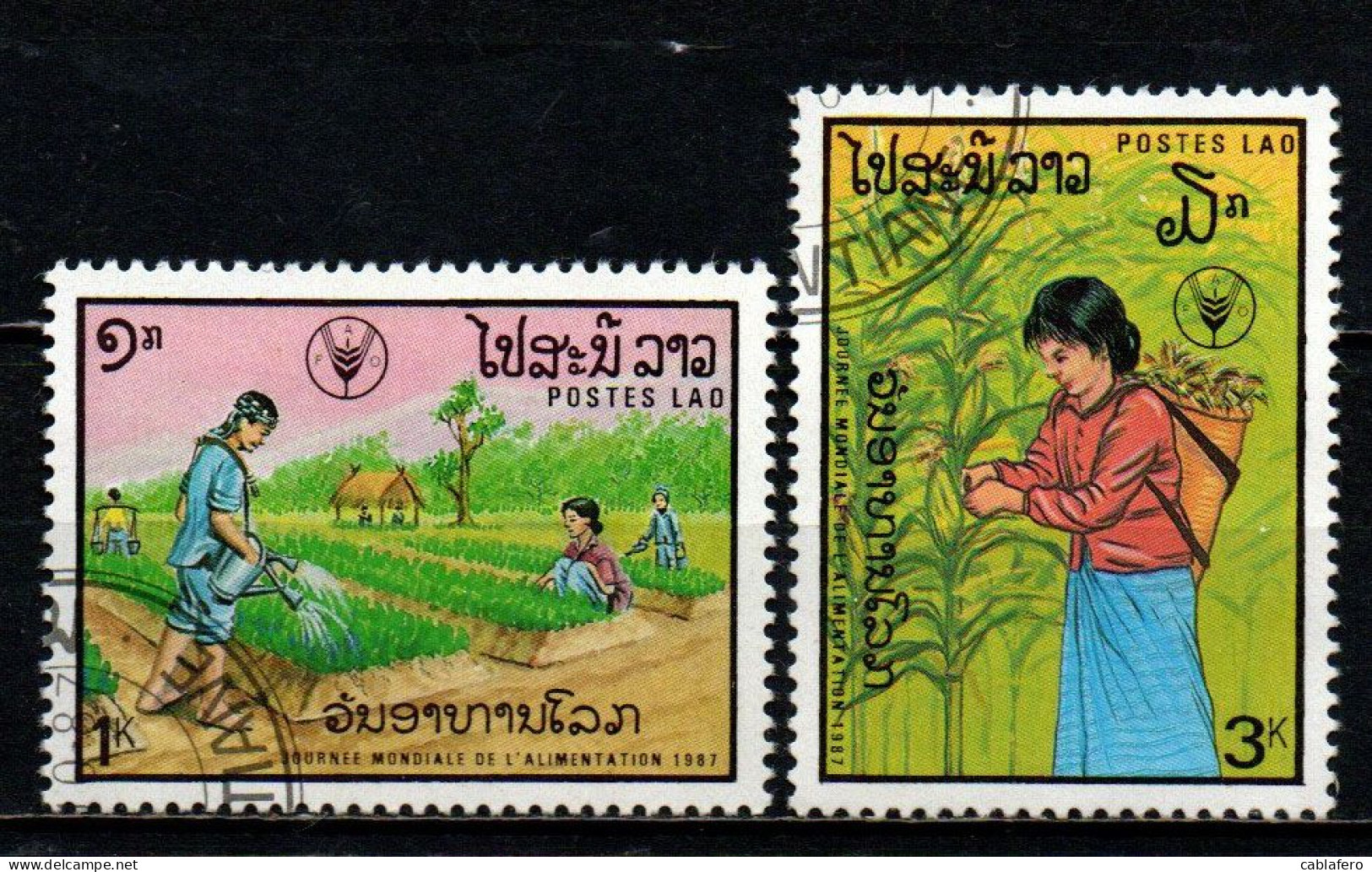 LAOS - 1987 - GIORNATA MONDIALE DELL'ALIMENTAZIONE - USATI - Laos