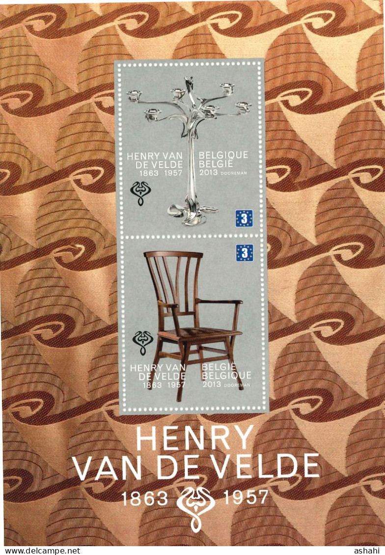 Belgium 2013, 150th Anniversary Of Henry Van De Velde, MNH - Other & Unclassified