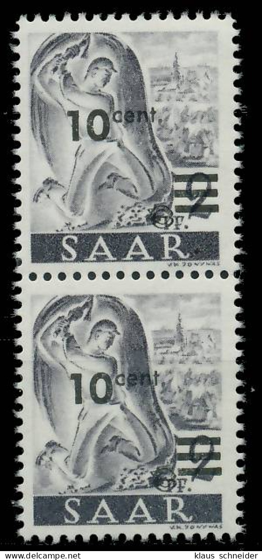 SAARLAND 1947 Nr 226ZII Postfrisch SENKR PAAR X81B00A - Ongebruikt