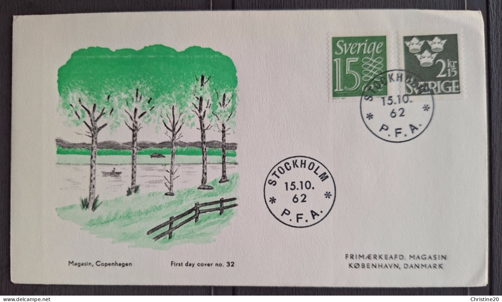 Suède 1962 N°461 + N°477 Ob Premier Jour TB - FDC