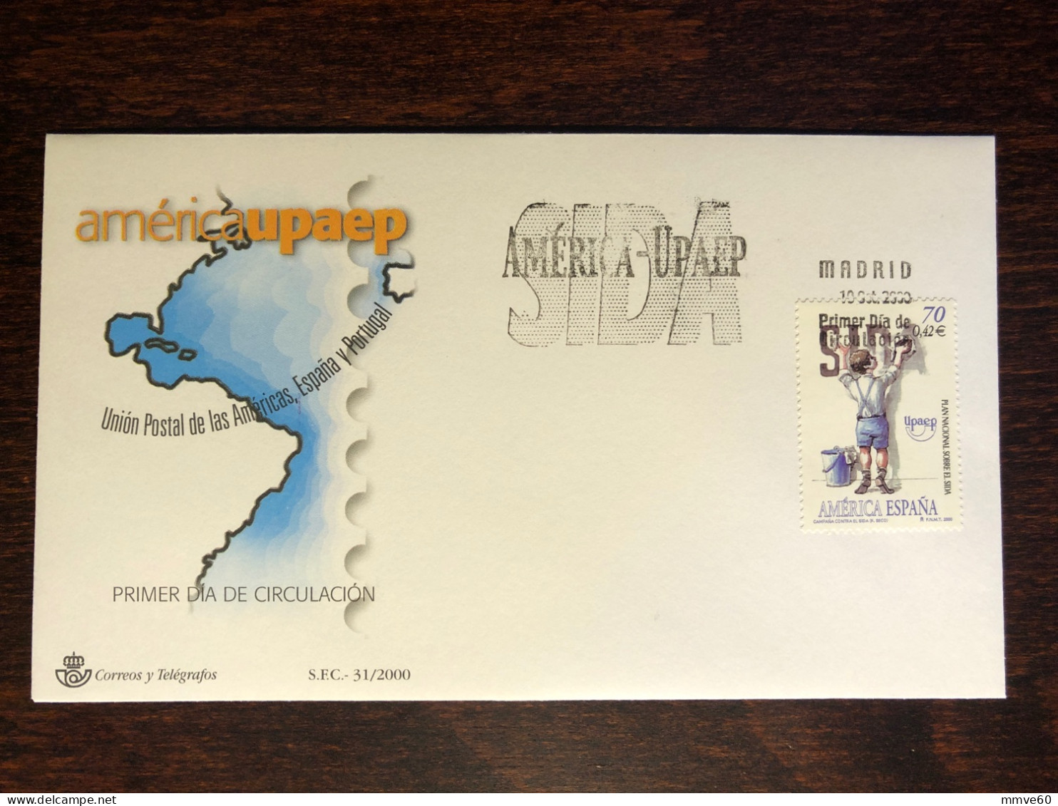 SPAIN FDC COVER 2000 YEAR AIDS SIDA  HEALTH MEDICINE STAMPS - FDC