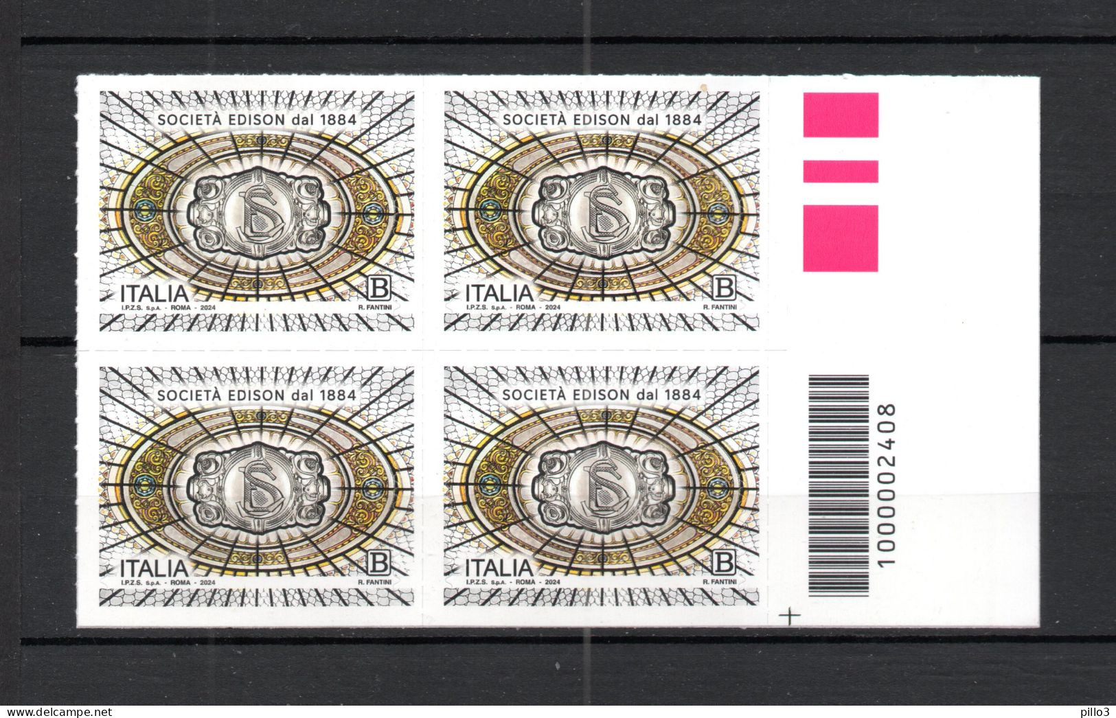 ITALIA : C/Barre N°2408  Società Edison  - Quartina  MNH**  - 15.03.2024 - Barcodes