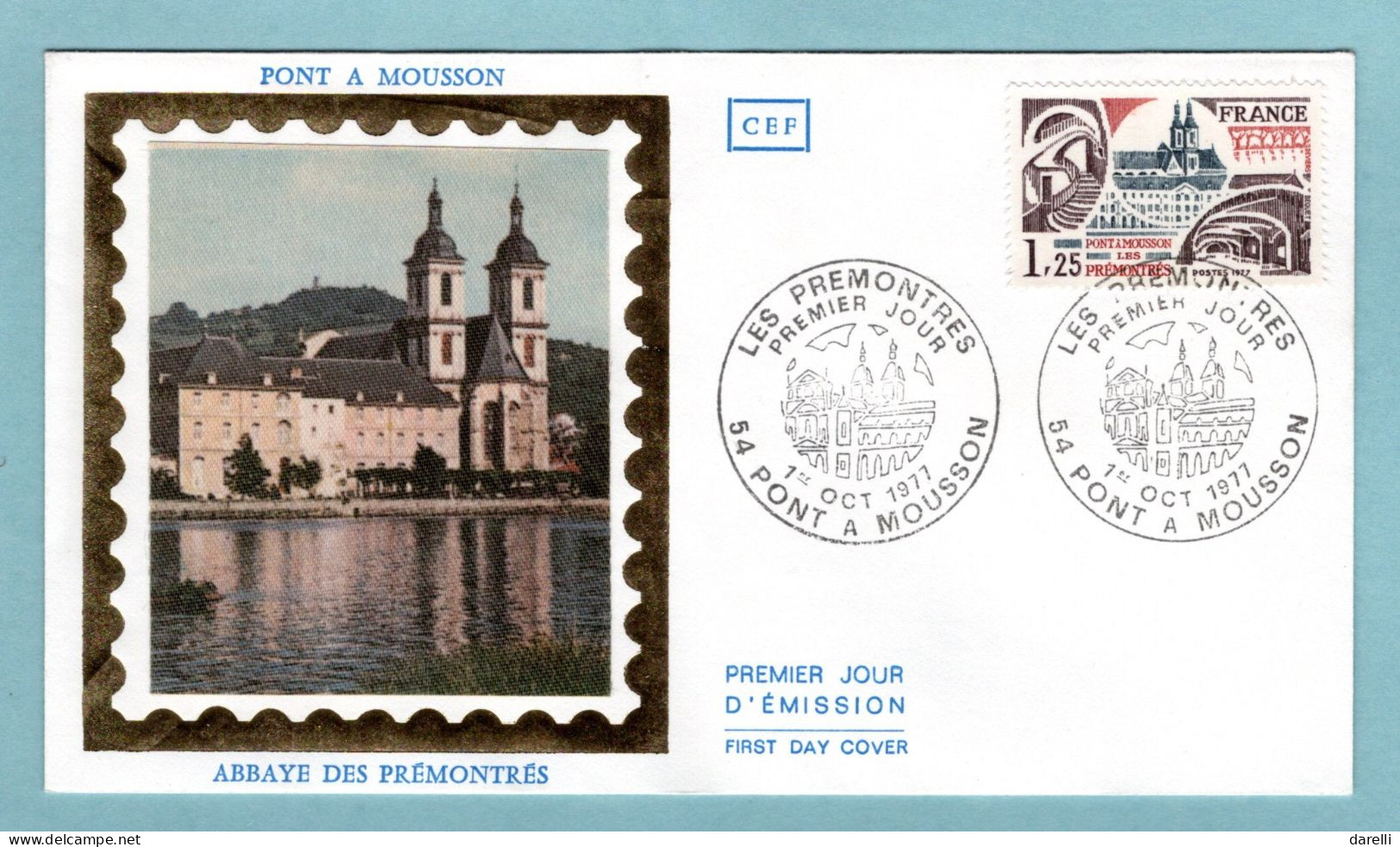 FDC France 1977 - Abbaye Des Prémontrés - Pont-à-Mousson - YT 1947 - 54 Pont à Mousson - 1970-1979