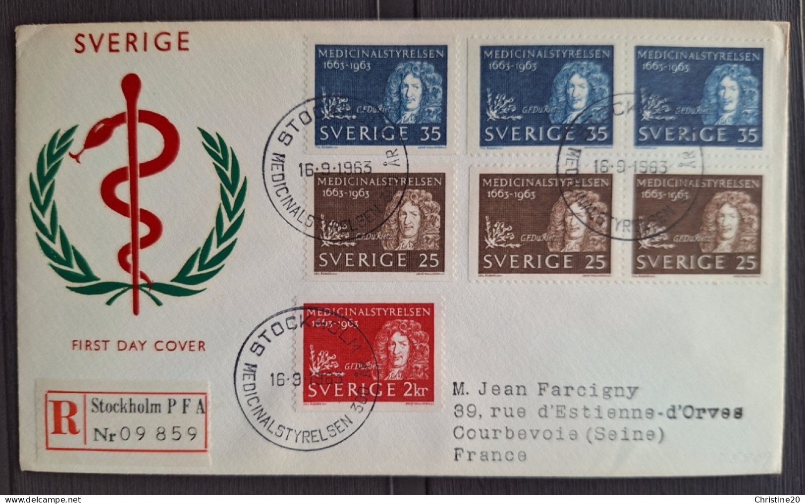 Suède 1963 N°507/09 + N°507b + N°508b  Ob Premier Jour TB - FDC