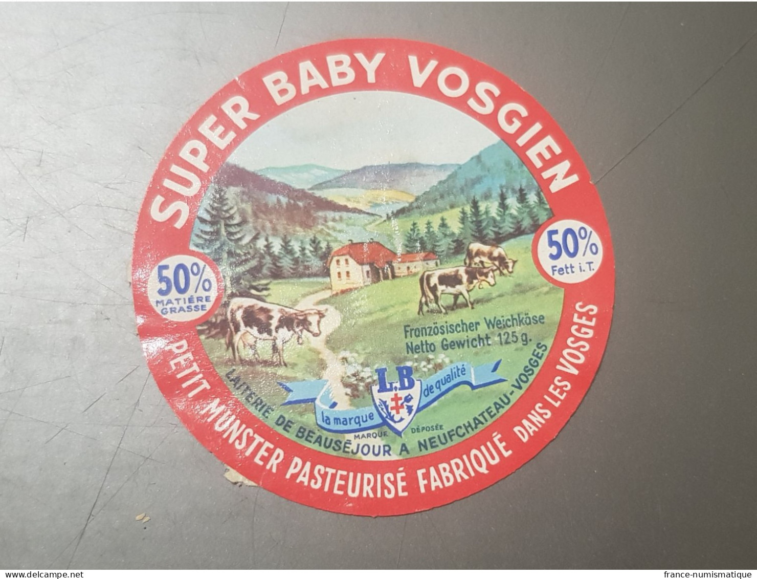 Etiquette De Petit Camembert: SUPER BABY VOSGIEN - Fromage