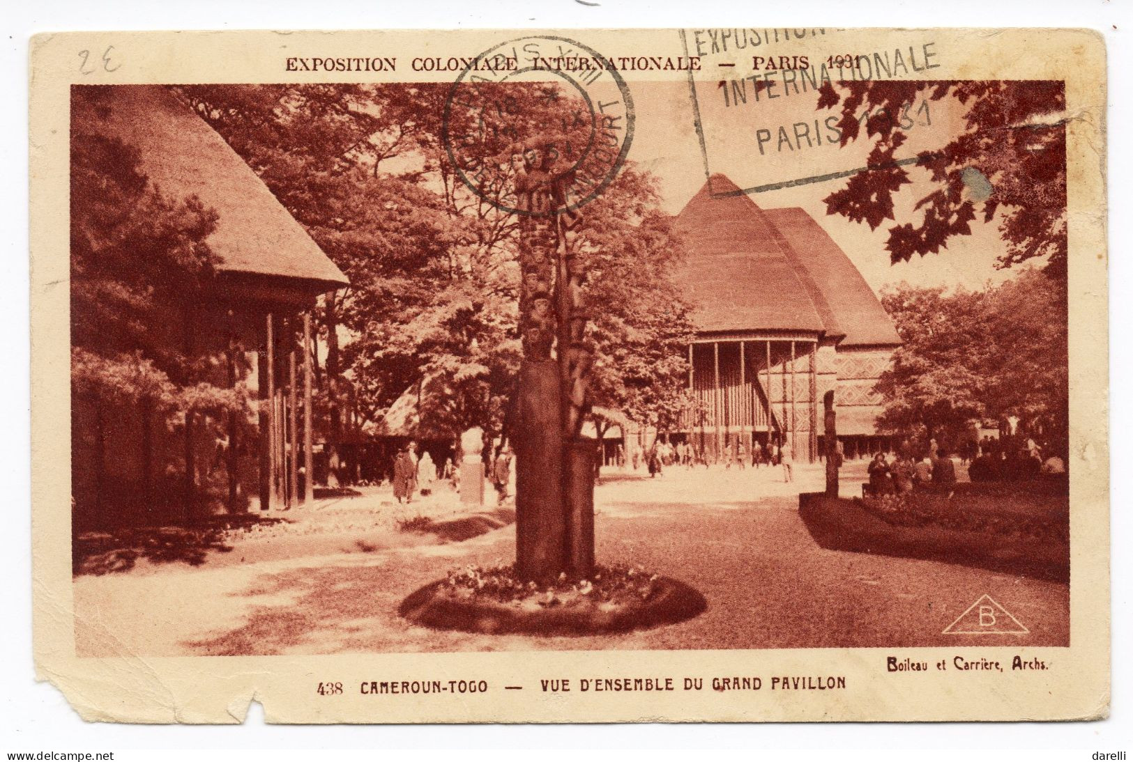 CP Cameroun - Exposition Coloniale Paris 1931 - Vue D'ensemble Du Grand Pavillon - Cameroon