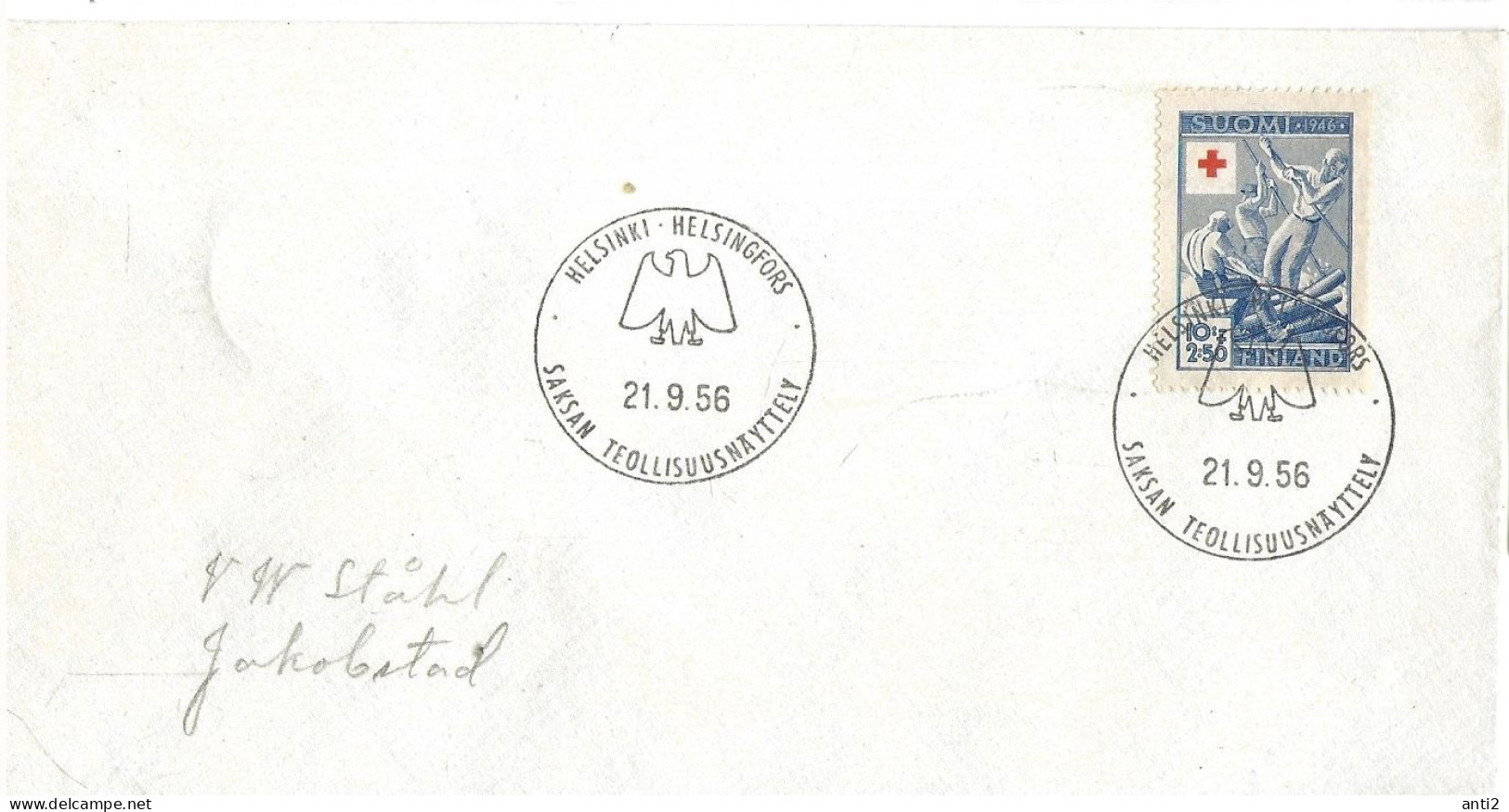 Finland   1956   Saksan Teollisuusnayttely   Cancelled On 323 - Storia Postale