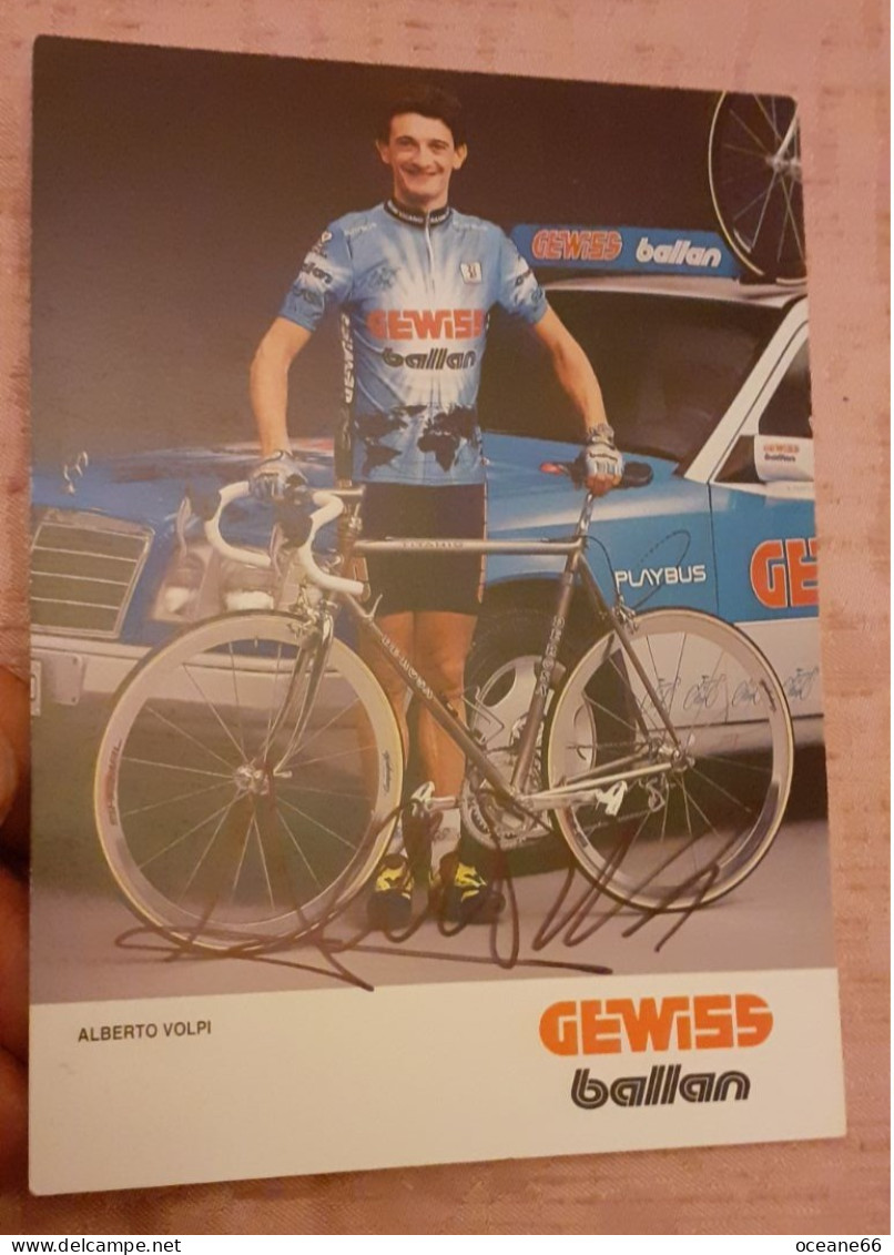 Autographe Alberto Volpi Gewiss Ballan Playbus Format - Cyclisme