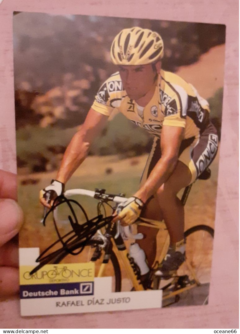 Autographe Rafael Diaz Justo Once Deutsche Bank 1999 Format 11 X 16 Cm - Cycling