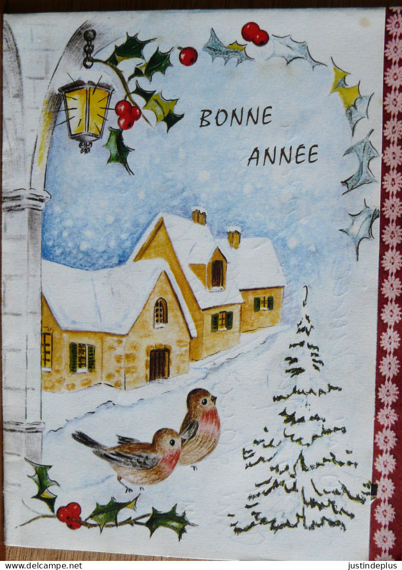 BONNE ANNEE POP UP DILIGENCE DANS UN VILLAGE ENNEIGE ANTOINE EDITIONS 2222 - Nieuwjaar