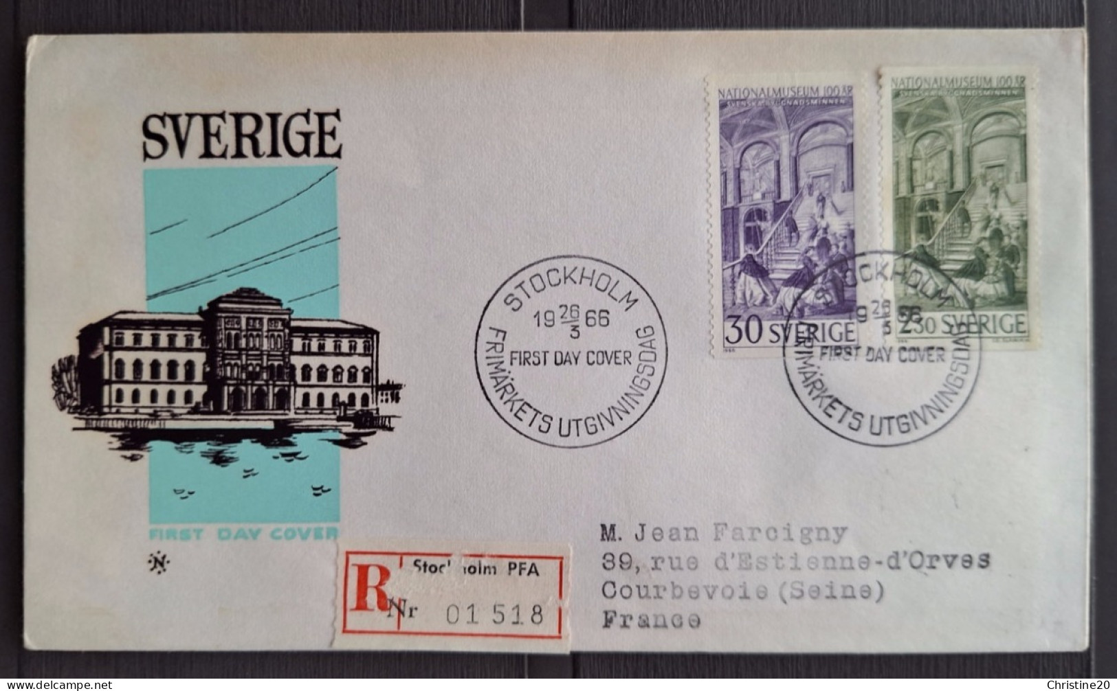 Suède 1966 N°536/37 Ob Premier Jour TB - FDC