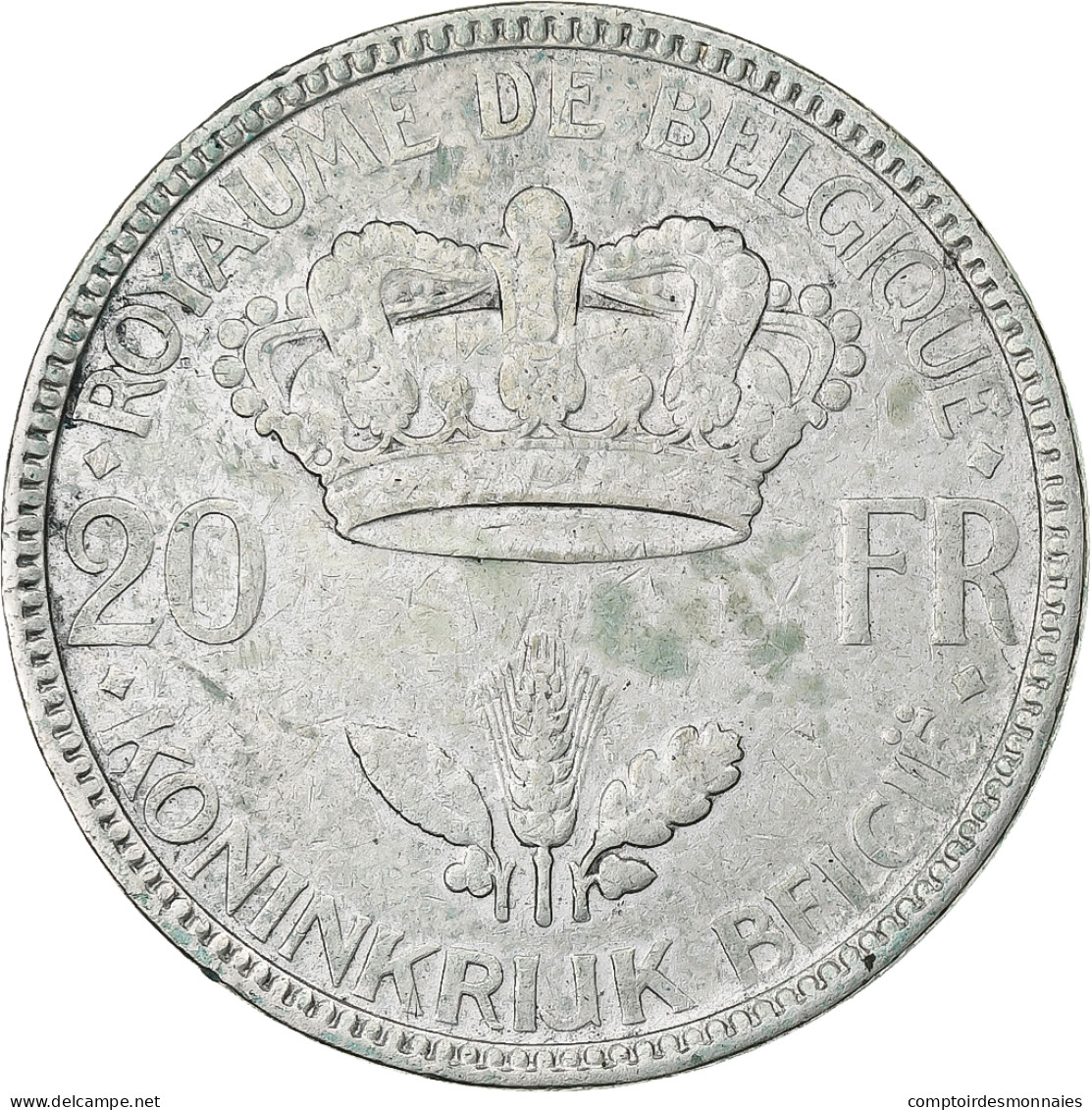 Belgique, 20 Francs, 20 Frank, 1935, Argent, TB+, KM:105 - 20 Frank