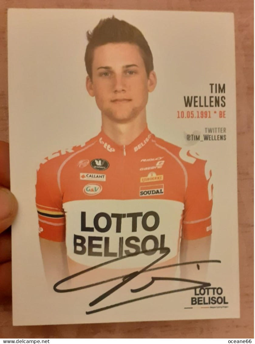 Autographe Tim Wellens Lotto Belisol - Cycling