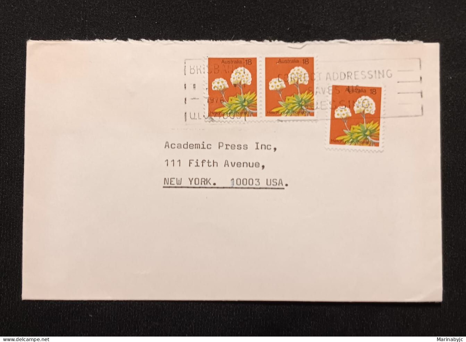 DM)1976, AUSTRALIA, LETTER SENT TO U.S.A, WITH 3 PLANT STAMPS, PRINCE'S PEN, XF - Otros & Sin Clasificación