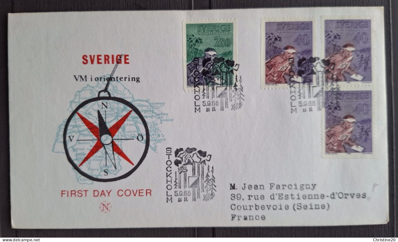 Suède 1968 N°599/600 + N°599b  Ob Premier Jour TB - FDC