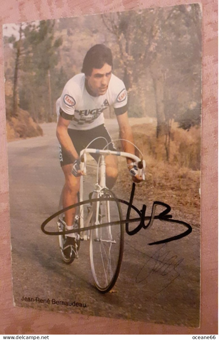 Autographe Jean René Bernaudeau Peugeot Esso - Cycling