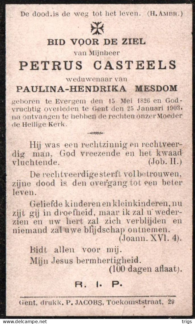 Petrus Casteels (1826-1903) - Images Religieuses