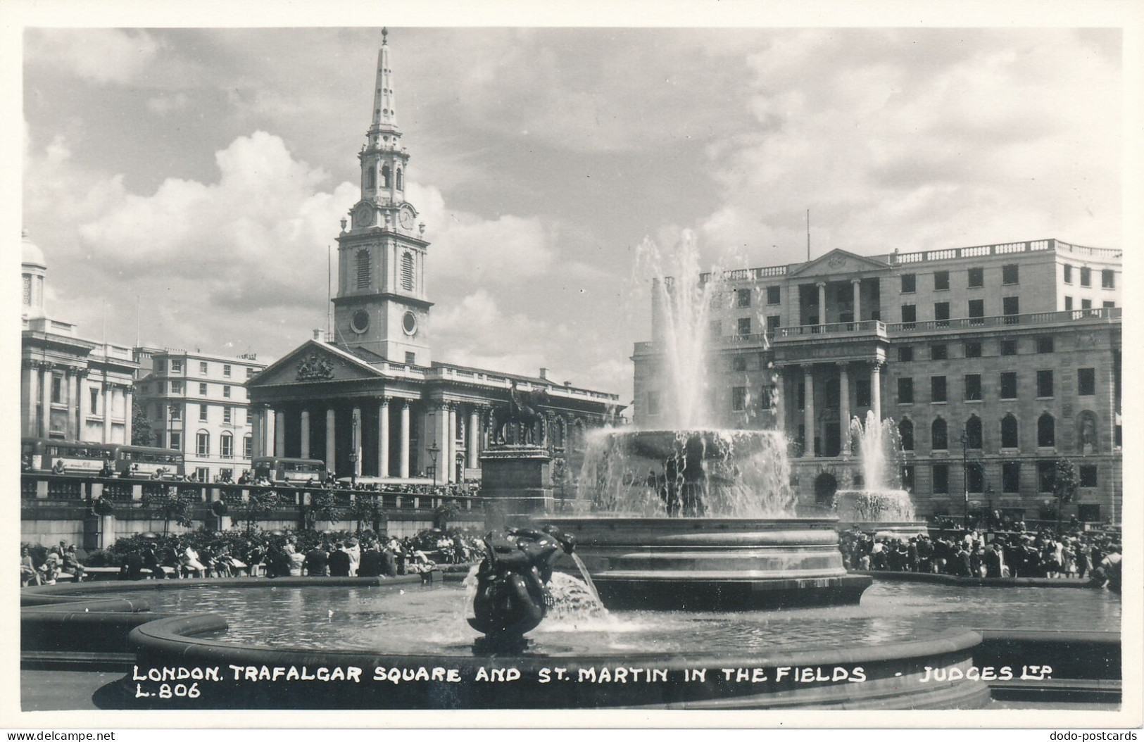 PC42095 London. Trafalgar Square And St. Martin In The Fields. Judges Ltd. No L. - Other & Unclassified