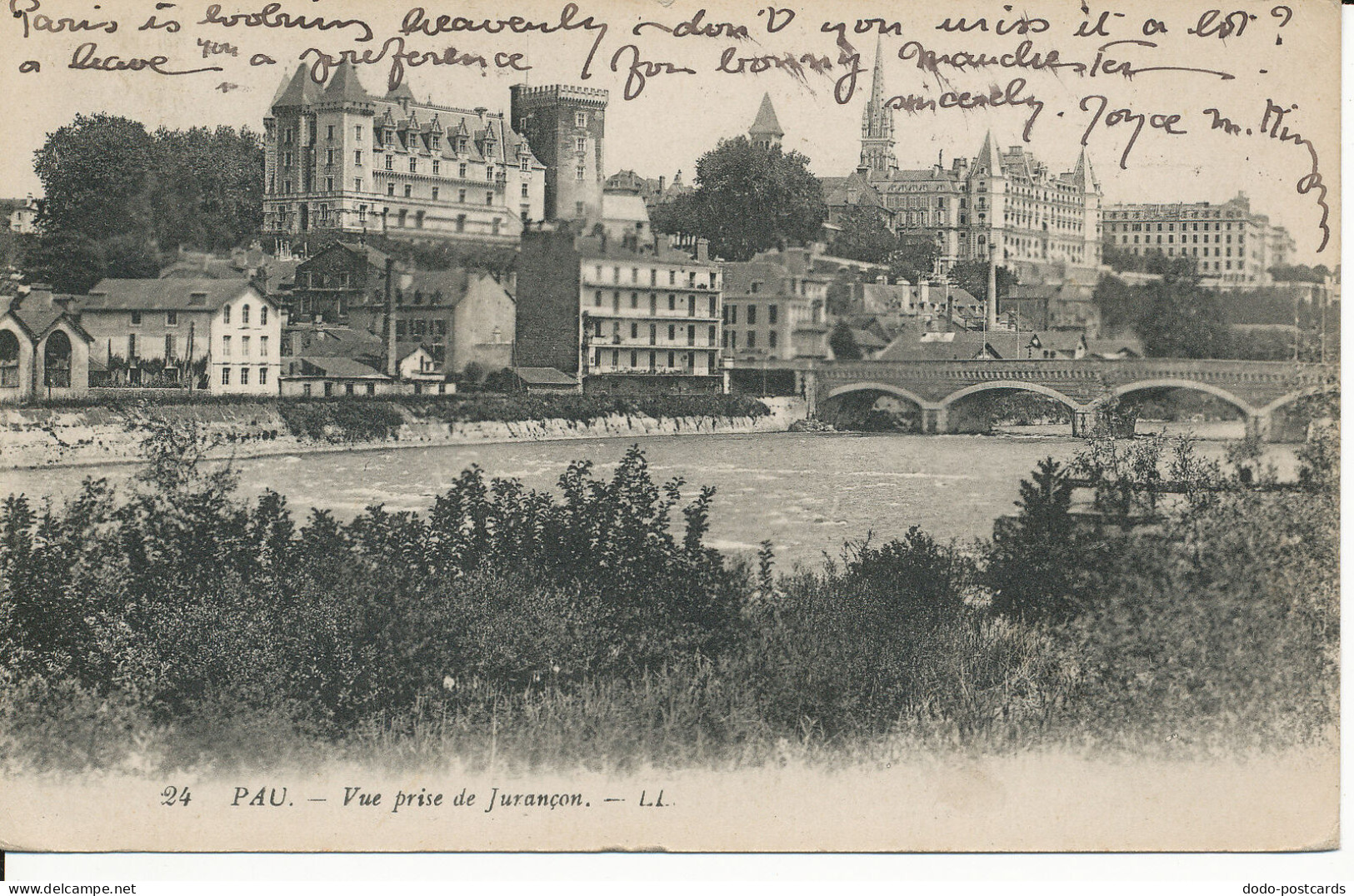 PC38444 Pau. Vue Prise De Jurancon. Levy Fils. No 24. B. Hopkins - Monde